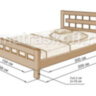 Кровать «Сакура» из массива дерева - 